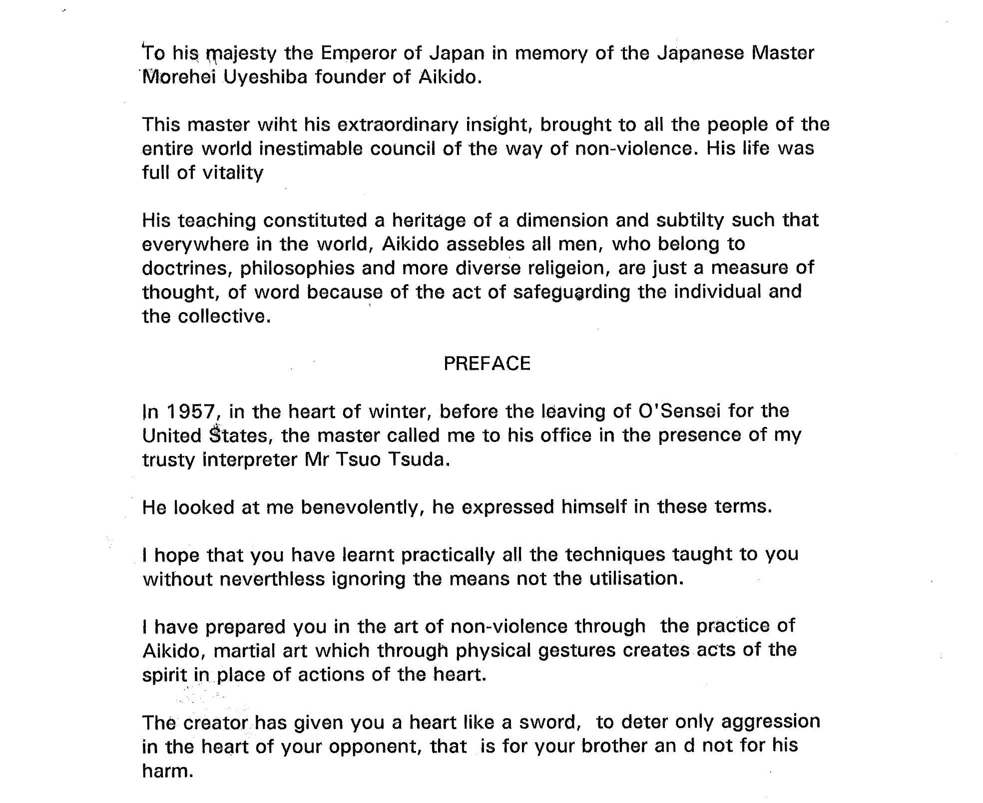Letter To His Majesty the Emperor of Japan (1991)